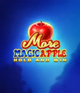 Enter the magical realm of the More Magic Apple slot game by 3 Oaks Gaming, highlighting a luminous red apple against a deep blue background. This graphic captures the game's theme of enchantment and wonder. Ideal for those enchanted by fairy-tale slots, the vibrant visuals and appealing design ensure it captures attention. 