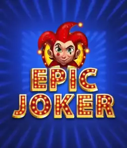 Step into the energetic world of the Epic Joker game by Relax Gaming, featuring a mischievous joker with a flaming hairstyle against a dazzling blue background. This graphic captures the fun and excitement of classic slots, ideal for players who enjoy a nostalgic touch, offering a delightful gaming experience.