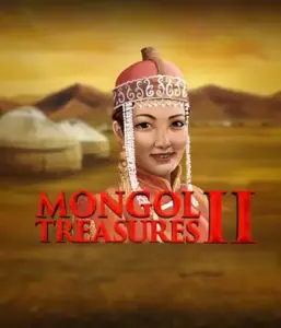 Step into the captivating heritage of Mongolia with the Mongol Treasures 2 game by Endorphina, showcasing a beautiful Mongolian woman dressed in traditional attire against a golden Mongolian steppe backdrop. This graphic evokes the beauty of Mongolian culture, offering a unique cultural journey. 